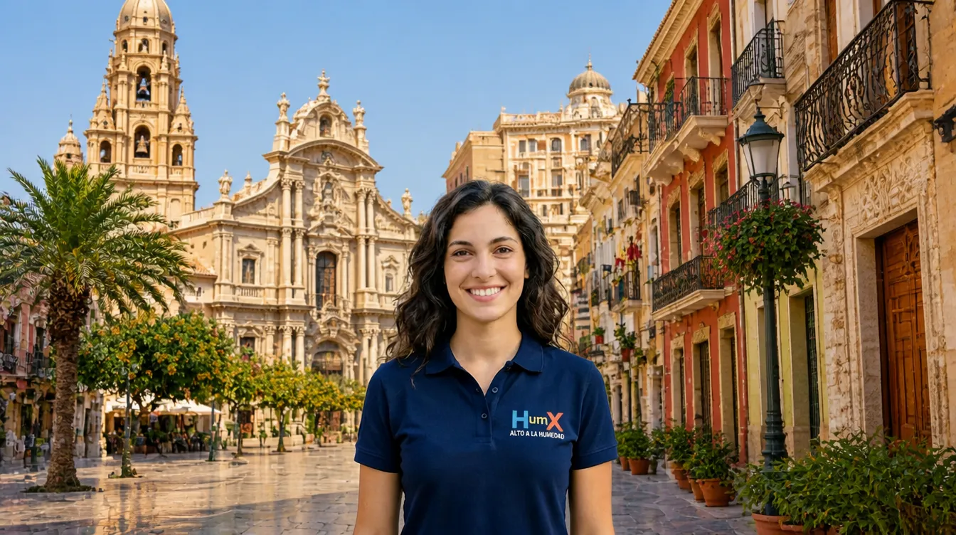 Técnico HUMIX Murcia revisando una vivienda con humedad